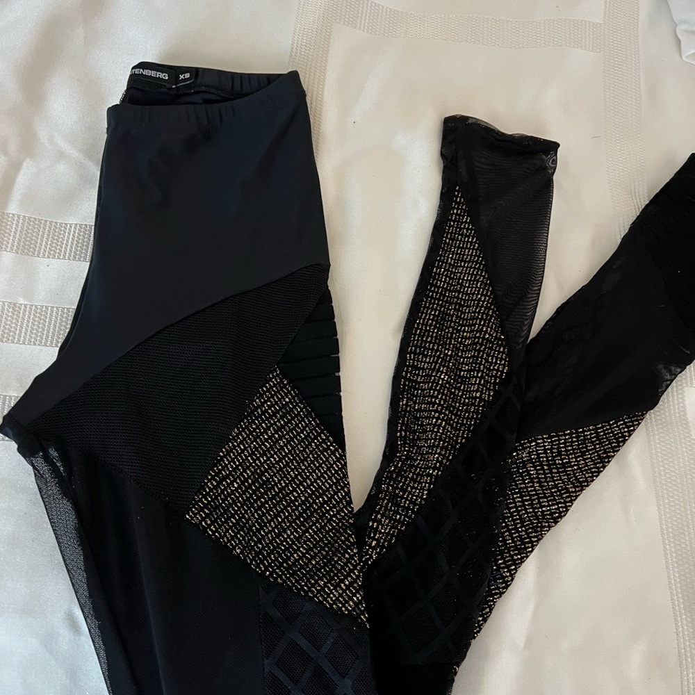 Brian Lichtenberg Glitter Patchwork Leggings - image 4